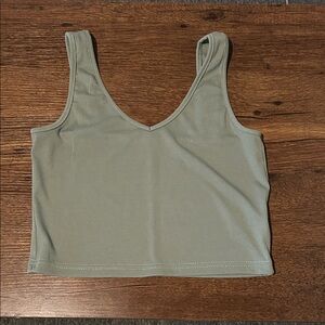 SHEIN Olive Ribbed Tank Top